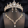 Opal Blue Bridal Tiara Jewelry Set – Crown, Necklace & Earrings for Wedding, Prom & Pageant