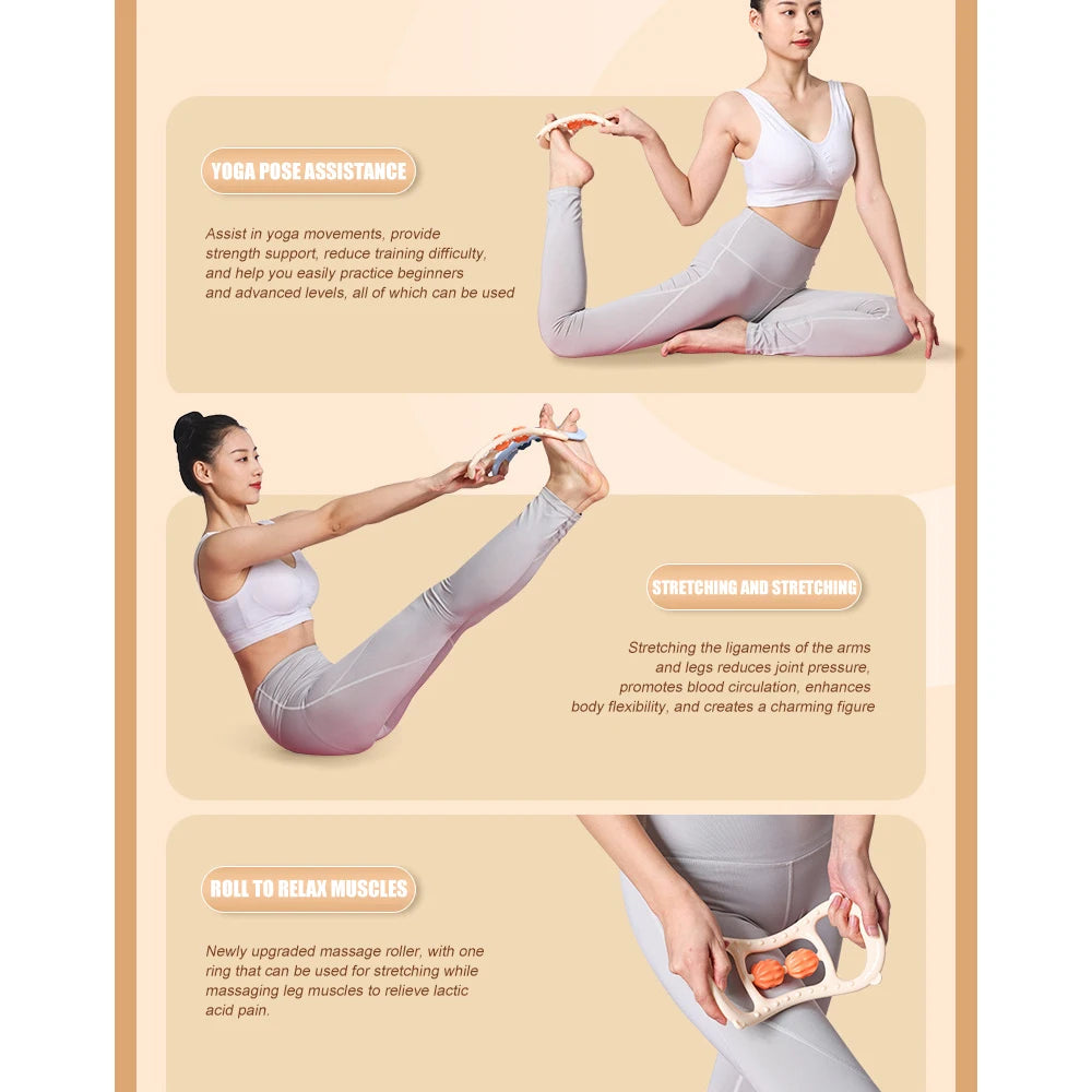 12-Wheel Manual Leg & Body Massage Roller – Full-Coverage Thigh, Calf & Arm Muscle Relief