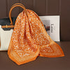 Luxury Satin Square Scarf 70 x 70 cm (27.6 x 27.6 in) – Silk-Feel Polyester Shawl Hijab Neckerchief Hair Ribbon Headband Bandana