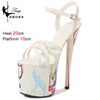 Luminous Bling Tassel Platform Sandals for Women High Heel Party Evening Shoes