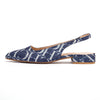 Women’s Summer Ankle Strap Open Toe Flat Sandals Canvas Slip-On Low Square Heel