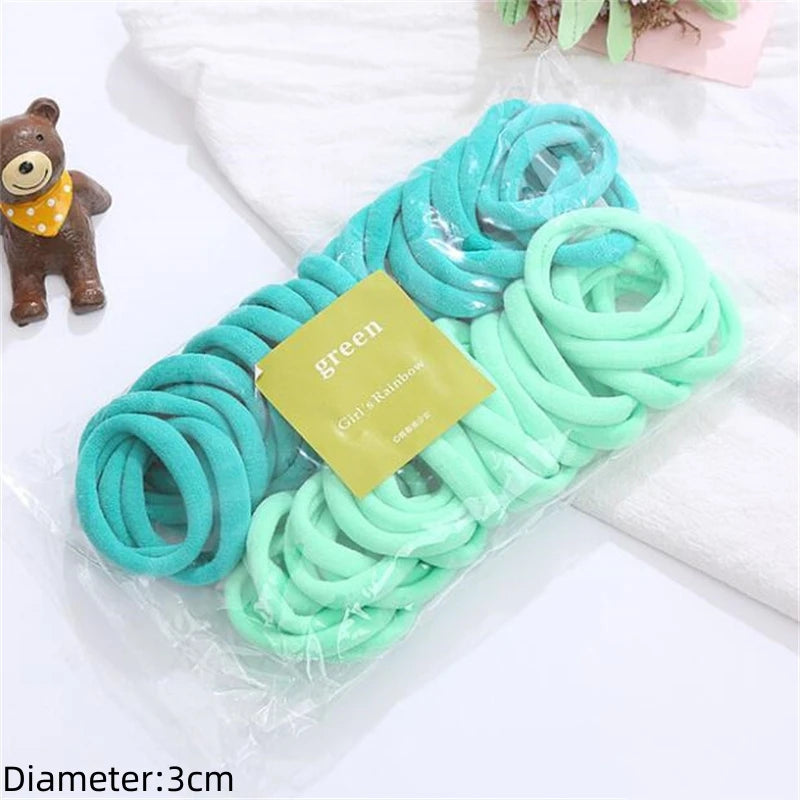 50-Pack No-Damage Elastic Hair Ties for Women & Girls – Seamless Ponytail Holders (Assorted Colors, Includes Black)