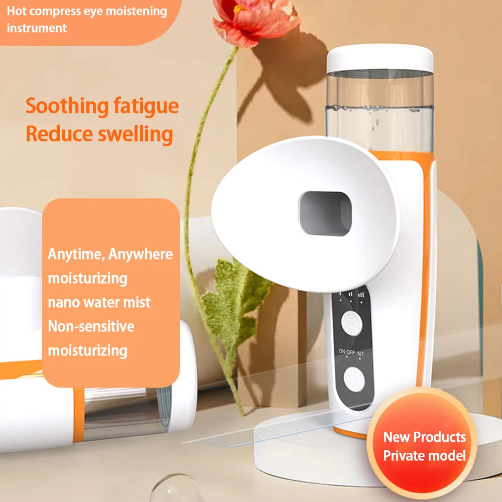 Portable Heated Nano Eye Steam Sprayer - Rechargeable Dry Eye Relief & Moisturizing Steam Therapy