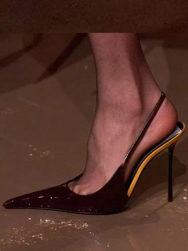 Women's Slim-Fit Pointed High Heel Sandals – 10 cm (4 in) Stiletto Party & Wedding Heels