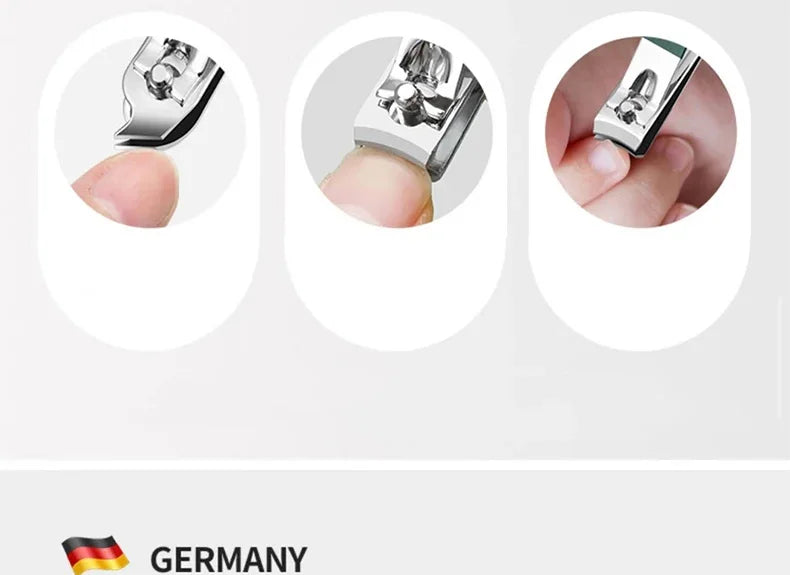 6-9 Piece Stainless Steel Manicure & Pedicure Set with Leather Case - Professional Nail Clippers & Grooming Tools Gift