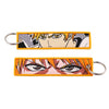 Anime Embroidered Keychain Double-Sided Key Fob 3 x 13 cm (1.2 x 5.1 in) for Backpacks Cars Motorcycles Gift