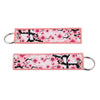 Anime Embroidered Keychain Double-Sided Key Fob 3 x 13 cm (1.2 x 5.1 in) for Backpacks Cars Motorcycles Gift