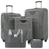 Softside 5-Piece Luggage Set – 20" (51 cm), 24" (61 cm), 28" (71 cm) Spinner Suitcases with Duffel & Toiletry Bag, TSA Lock, Oxford Fabric