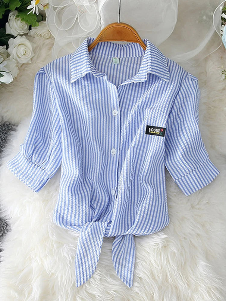 Women's Chiffon Short Sleeve Blouse Lightweight Summer Casual Office Shirt - White