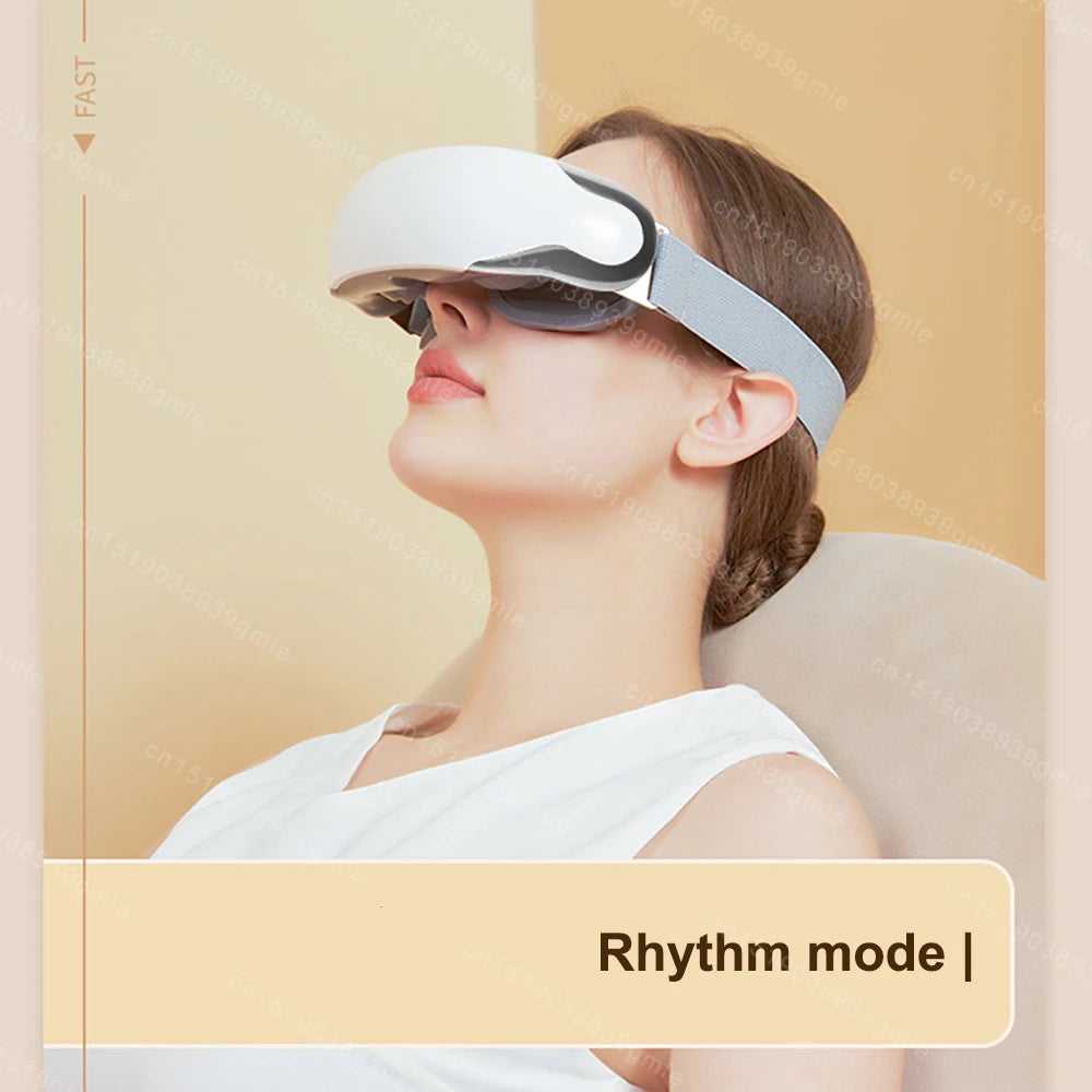 MERALL Eye Massager Mask — Vibration & Hot Compress Silicone Eye Care Device with Acupoint Stimulation for Deep Fatigue Relief