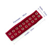 Punk Hollow Eyelet Elastic Headband – Wide Stretch Steampunk Goth Rock Hair Accessory for Women