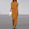 Off-Shoulder Wide Leg Jumpsuit for Women, High Waist Office Romper with Full-Length Flare Pants – Spring/Summer