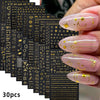 3D Floral Nail Stickers Cherry Blossom Rose Daisy Heart Manicure Decals 20/30/60/70/90 pcs 5.5×6 cm (2.17×2.36 in)