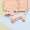 Dachshund PU Leather Dog Keychain Puppy Pendant Keyring Bag Charm for Women Valentine Gift