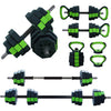 4-in-1 Adjustable Dumbbell Set 44 lb (20 kg) – Kettlebell, Barbell & Push-Up Handles with Iron Anti-Slip Grip for Home Gym