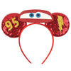 Mickey & Minnie Sequin Ear Headband with Bow – Disney-Inspired Hairband for Women & Kids, Party Cosplay