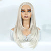 Synthetic Lace Front Wig for Black Women, Layered Straight, 24 in (61 cm) Ombre Brown T-Part, 6x4 Pre-Plucked Glueless Wear-and-Go