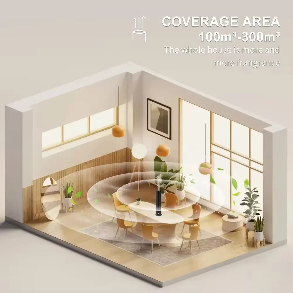 Bluetooth Smart Waterless Scent Diffuser for Home & Hotel Rooms - App-Controlled Fragrance Machine