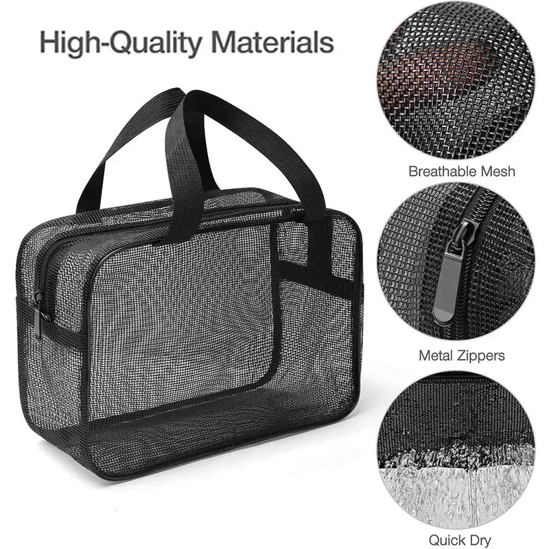 Mesh Shower Caddy Tote – Large Capacity Portable Travel Toiletry & Cosmetic Organizer