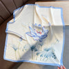 Polyester Satin-Look Square Scarf 70 x 70 cm (27.6 x 27.6 in), Cat Print Headscarf, Neck Wrap, Bandana for Women