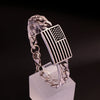 Viking Rune Wolf Celtic Knot Stainless Steel Bracelet for Men Nordic Link Chain