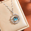 Starry Sky Moon Pendant Necklace - Gold or Silver Metal with Zircon Accents, Snake Chain Layer Necklace for Women