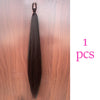 Colorful Synthetic Ponytail Extensions 2-Pack – Long Straight Braided Hairpiece with Elastic Band | High-Temp Fiber
