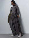 Mozision Women's Long Sleeve Draped Turtleneck Jumpsuit, High-Waist Slim Patchwork Solid Overalls for Autumn/Winter