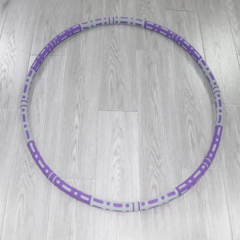 8-Section Removable Sponge Hula Hoop 90cm (35.4in) Padded Waist Slimming Fitness Hoop, Adjustable Weighted, Multi-Color
