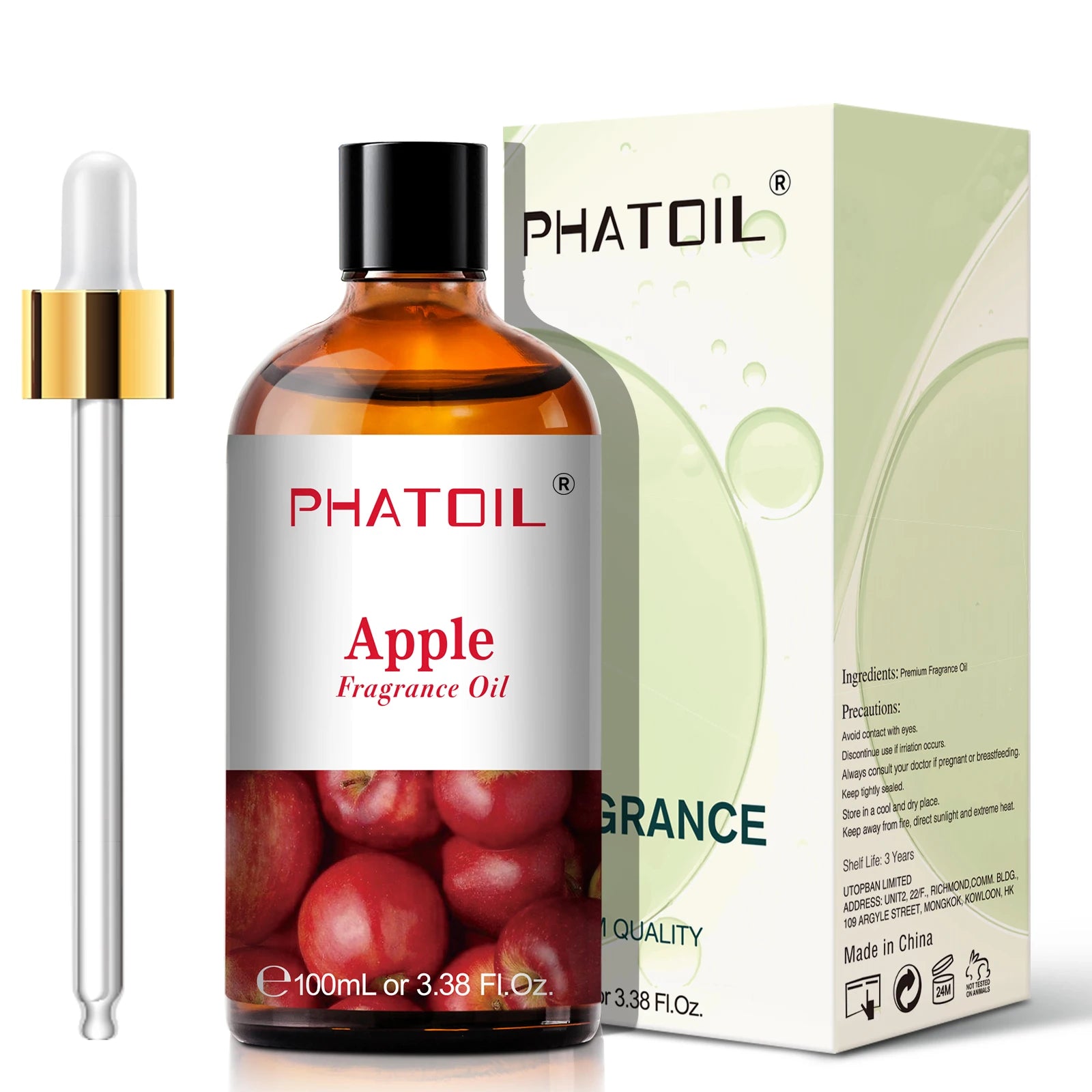 PHATOIL 100ml (3.4 fl oz) Fragrance Oil — Coconut, Peach, Blueberry, Mango, Apple, Banana, Grape, Lemon for Diffusers, Soap & Candle Making