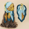 Paisley Print Silk-Feel Satin 70 x 70 cm (27.6 in) Square Scarf Bandana Hijab Headband Neck Scarf for Women