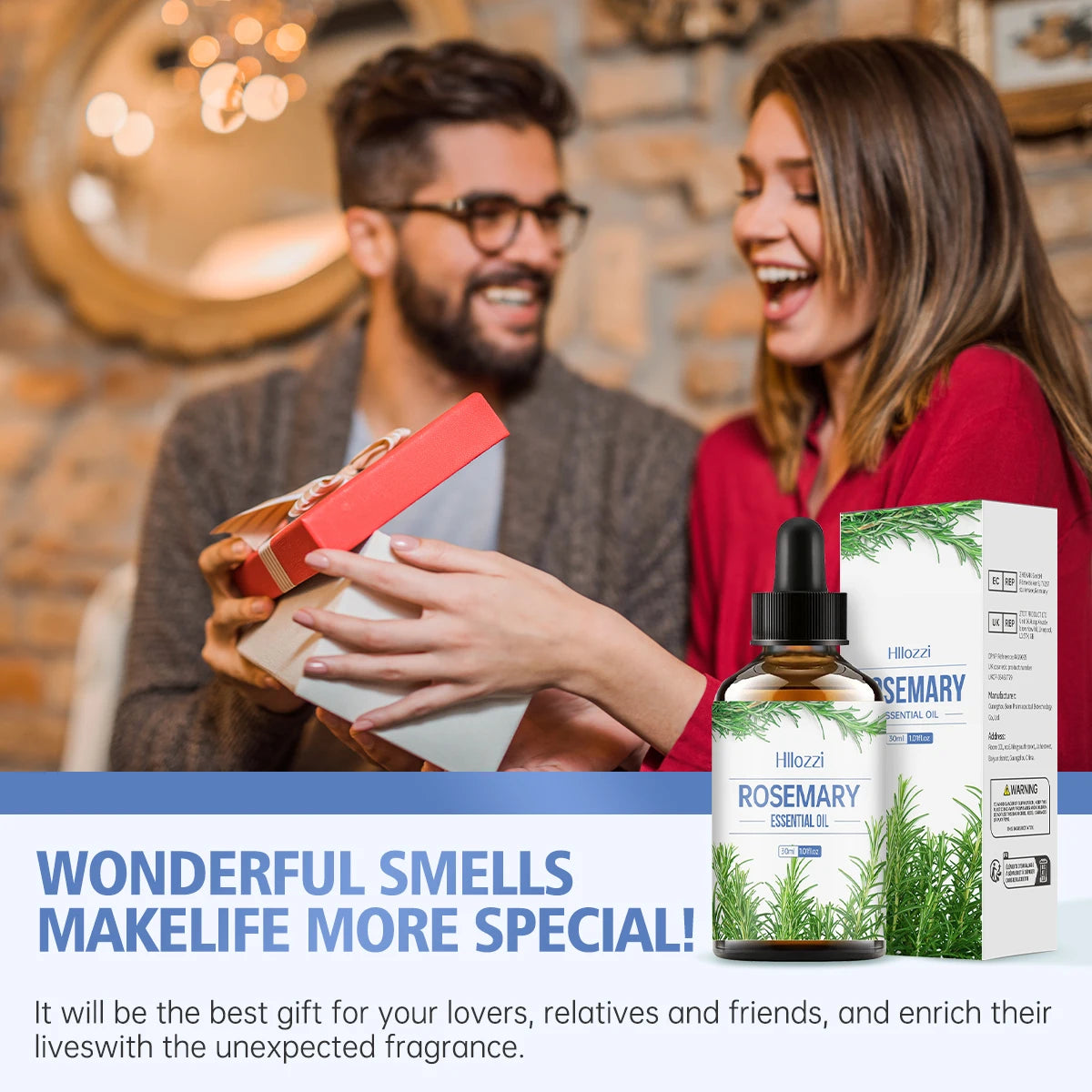 Rosemary Essential Oil for Hair & Scalp - Pure Oil for Scalp Massage, Hair Growth & Skin Care