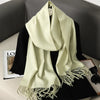 New 62 Color Winter Scarf For Women Long Warm Cashmere Scarves Hijab Solid Lady Shawl Wrap Female Pashmina Bandana Head Scarfs