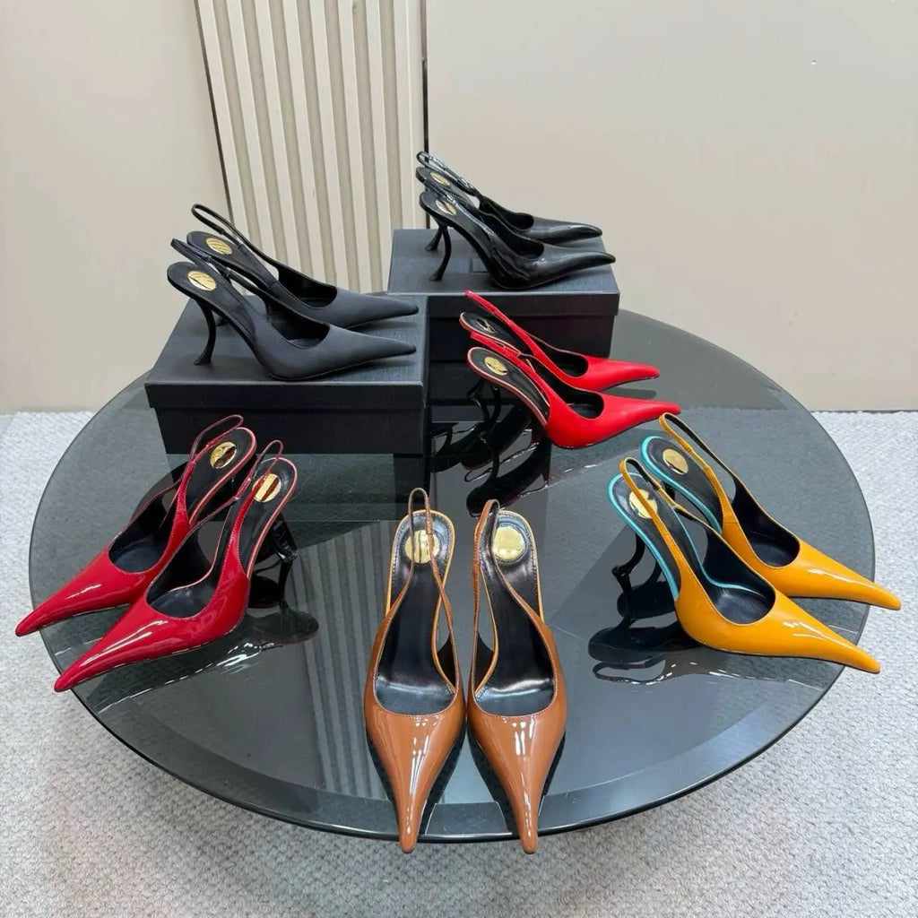 Women's Slim-Fit Pointed High Heel Sandals – 10 cm (4 in) Stiletto Party & Wedding Heels