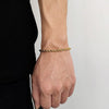 Twist Link Stainless Steel Chain Bracelet - Retro Gold Hip Hop Fashion for Men & Women