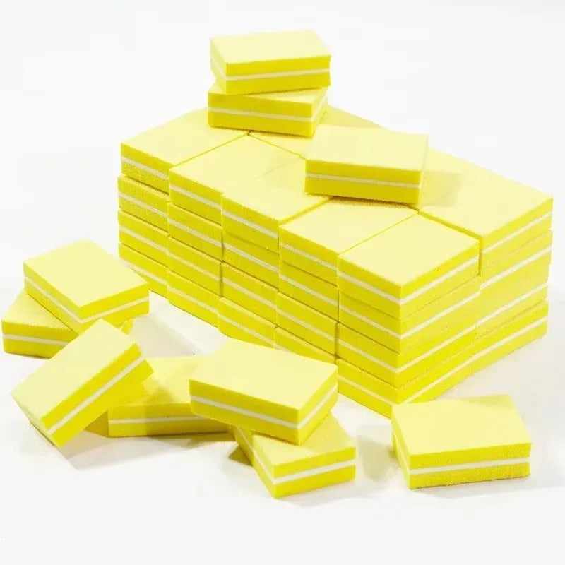 Mini Nail Buffing & Sanding Blocks - 10-100 Pc Pack Nail Buffer Files for Manicure, Pedicure & Nail Art