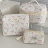 Pink Strawberry Quilted Cosmetic Bag – Portable Travel Makeup Pouch & Toiletry Organizer, Multiple Sizes (Small 15×9×8 cm / 5.9×3.5×3.1 in; Handbag 24×18.5×7 cm / 9.4×7.3×2.8 in; Tote 25×16×15 cm / 9.8×6.3×5.9 i