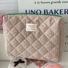 Large Capacity Women's Cosmetic Bag - Plaid Zipper Travel Makeup Clutch, Multiple Sizes (Up to 24 x 18 x 7.5 cm | 9.4 x 7.1 x 3.0 in)