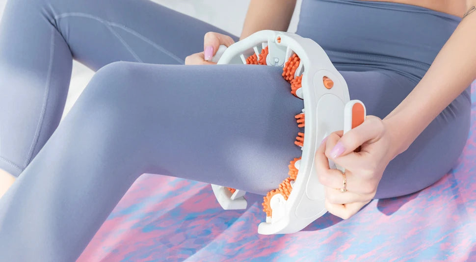 14-Wheel Anticellulite Massage Roller — Full-Coverage Leg & Body Massager for Neck, Shoulders, Abdomen