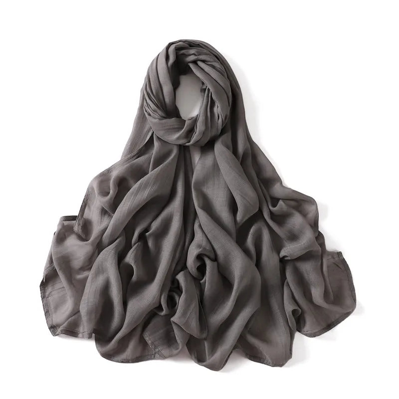 Oversized Cotton Rayon Hijab Scarf 180 x 95 cm (71 x 37 in) Solid Shawl Wrap Islamic Turban Headscarf