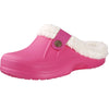 Fur-Lined Clog Slippers for Women – Waterproof EVA Padded House & Garden Shoes, Plush Winter Slides