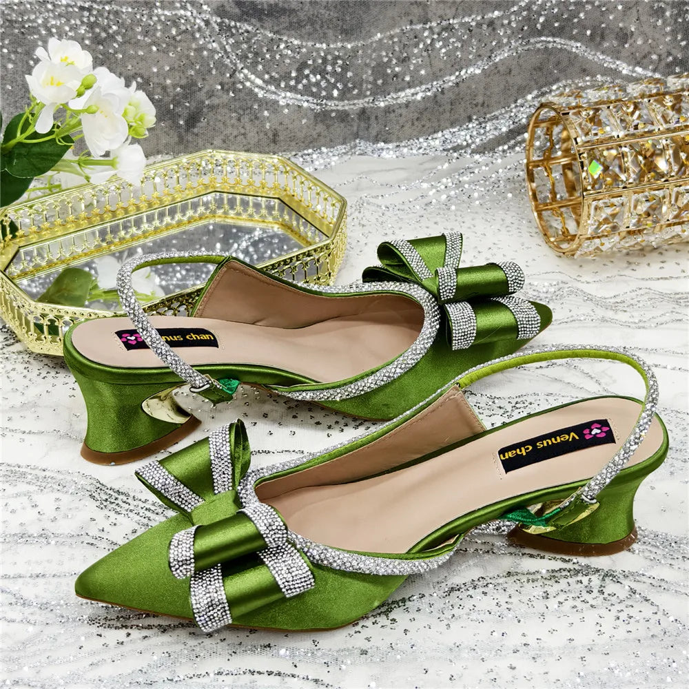 Elegant African-Inspired High Heel Chain Slingback Sandals for Women – Party & Wedding Pumps