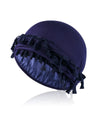 Vintage Twist Turban Head Wrap for Men - Stretch Modal & Satin Drawstring Scarf, Machine Washable