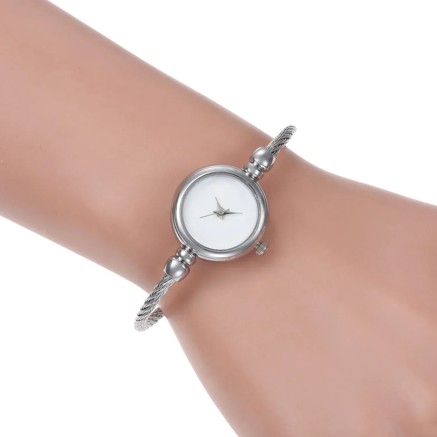 Gold Bangle Bracelet Watch for Women – Small Stainless Steel Quartz Ladies Wristwatch