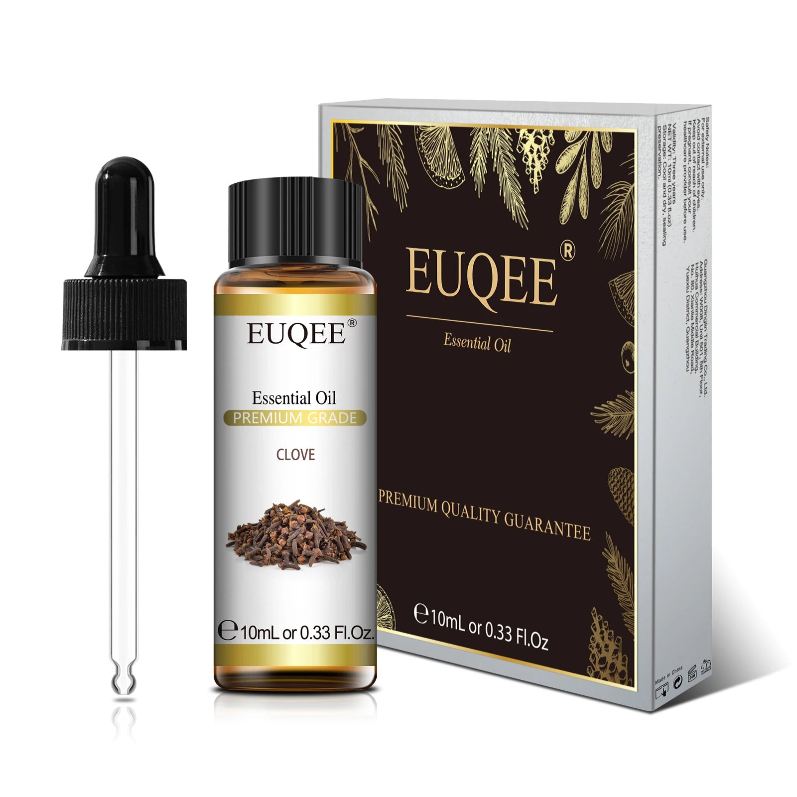 EUQEE 10ml Pure Essential Oil - Lavender, Jasmine, Eucalyptus, Vanilla, Sandalwood, Sweet Orange, Lemon, Oregano, Neroli