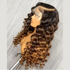 26-Inch (65 cm) Ombre Brown Kinky Curly Lace Front Wig — 180% Density, Natural Hairline & Pre-Plucked Baby Hair