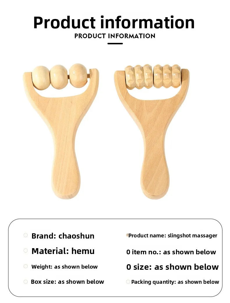 7-Piece Wooden Face & Body Massage Tool Set – Facial Sculpting Roller, Gua Sha & Cupping Lymphatic Drainage Tools