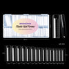 Dual Nail Forms 75/150PCS, 5 Shapes 15 Sizes Full-Cover Acrylic & Gel Nail Extension Molds (Square, Almond, Stiletto, Curved, Short Square)