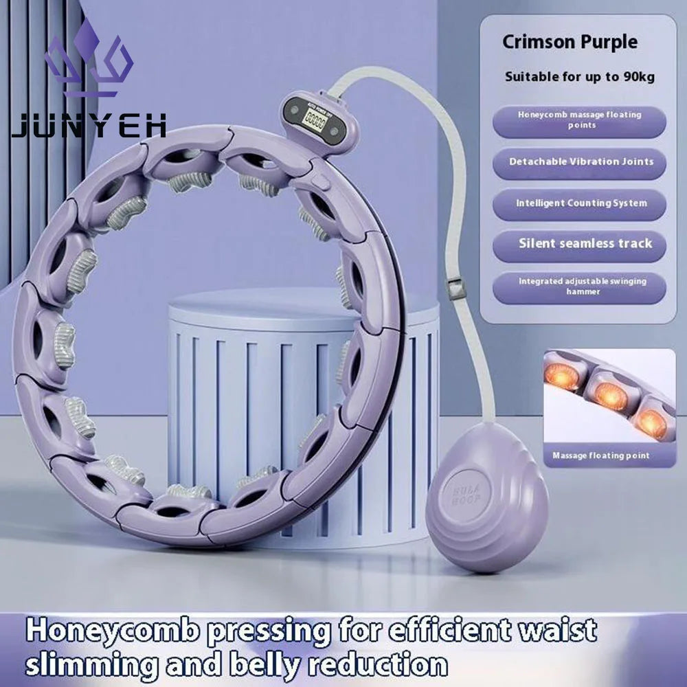 Smart Detachable Hula Hoop with Digital Counter — Waist Shaping Exercise Hoop for Slimming & Ab Toning