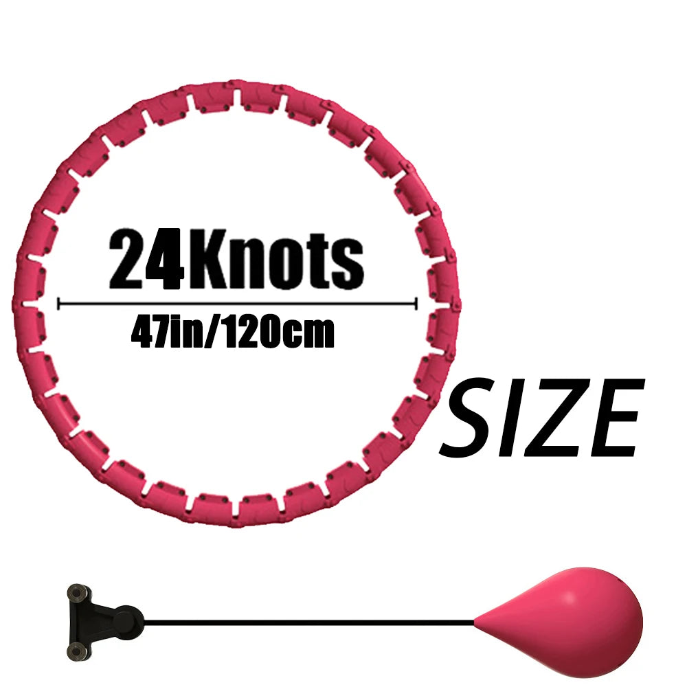 Adjustable Weighted Hula Hoop for Adults – 2-in-1 Fitness & Massage with Detachable Nodes (Plus-Size)